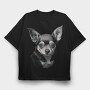 Chihuaha, Tricou Oversize Barbati (Unisex)