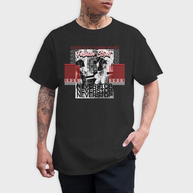 Never Stop 2, Tricou Barbati (Unisex)