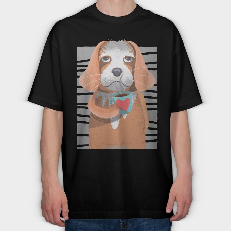 Cavalier King Charles, Tricou Oversize Barbati (Unisex)