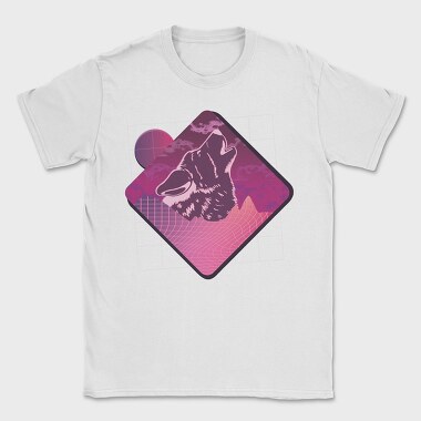 Vaporwave Wolf, Tricou Barbati (Unisex)