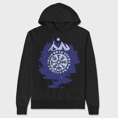 Viking Compass Symbol Mountain, Hanorac Oversize Barbati (Unisex)