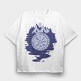 Viking Compass Symbol Mountain, Tricou Oversize Barbati (Unisex)