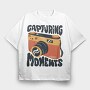Vintage Camera Photography Capturing Moments, Tricou Oversize Barbati (Unisex)
