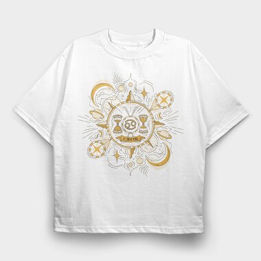Vintage Cancer Constellation Zodiac Sign, Tricou Oversize Barbati (Unisex)