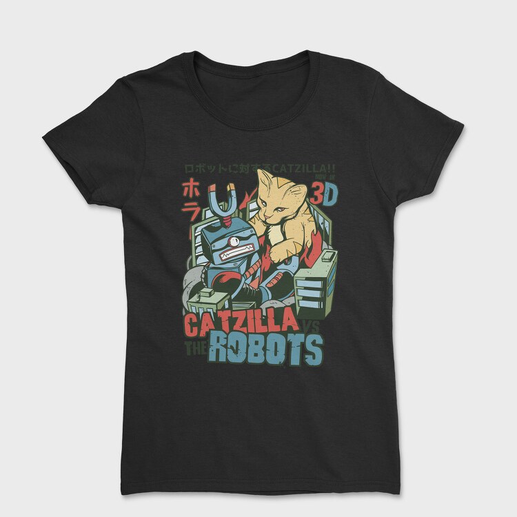 Catzilla vs Robot, Tricou Femei