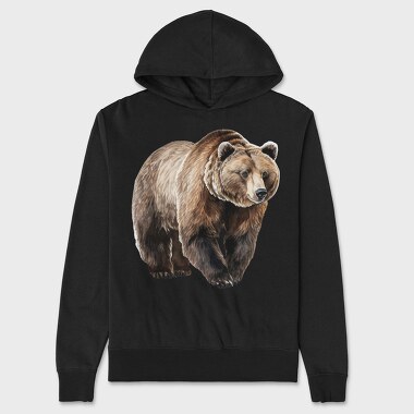 Watercolor Bear Walk, Hanorac Oversize Barbati (Unisex)