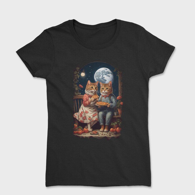 Cats Pizza Cottagecore, Tricou Femei