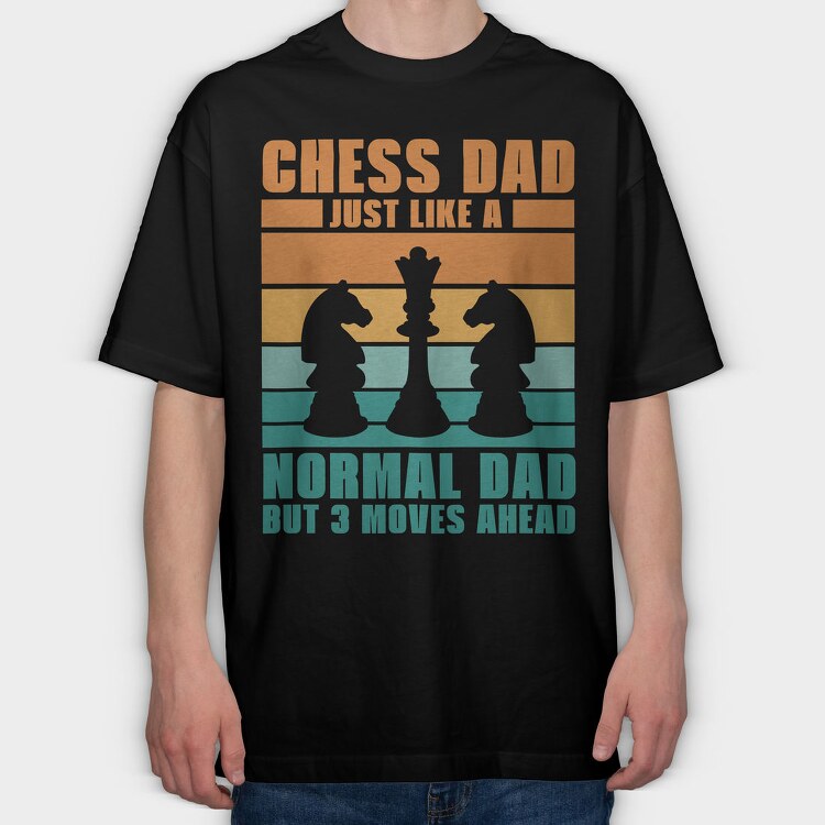 Chess Dad, Tricou Oversize Barbati (Unisex)