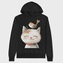 Watercolor Cat Bird, Hanorac Oversize Barbati (Unisex)