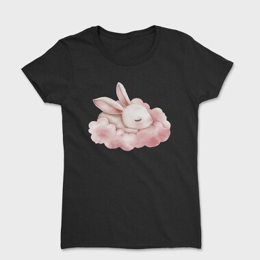 Watercolor Bunny Cloud, Tricou Femei
