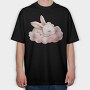 Watercolor Bunny Cloud, Tricou Oversize Barbati (Unisex)