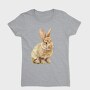 Watercolor Bunny Cute, Tricou Femei