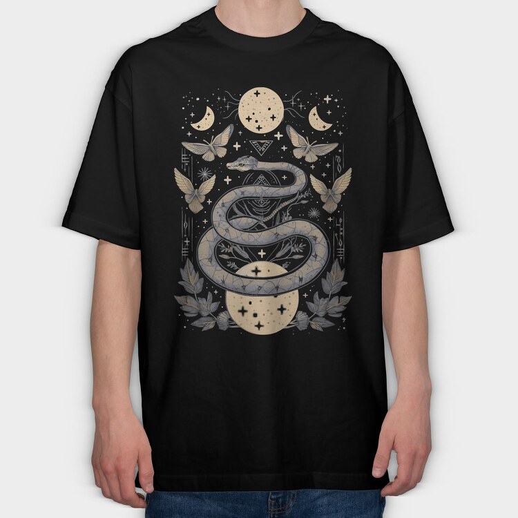 Celestial Snake, Tricou Oversize Barbati (Unisex)