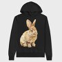 Watercolor Bunny Cute, Hanorac Oversize Barbati (Unisex)
