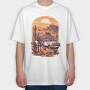 Vintage Cowboy And Truck, Tricou Oversize Barbati (Unisex)