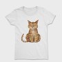Watercolor Cat Grumpy, Tricou Femei