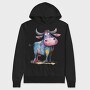 Watercolor Cow Visu, Hanorac Oversize Barbati (Unisex)