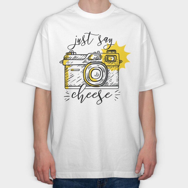 Vintage Camera Kid 05, Tricou Oversize Barbati (Unisex)