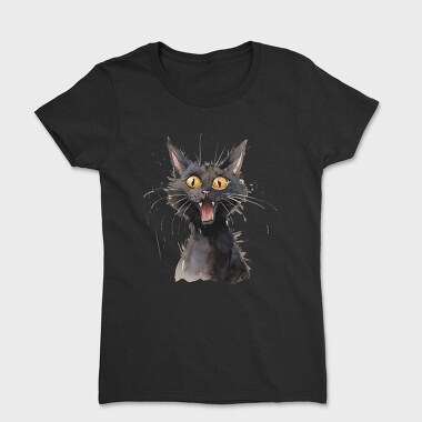 Watercolor Cat Mood, Tricou Femei