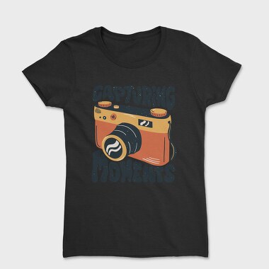 Vintage Camera Photography Capturing Moments, Tricou Femei