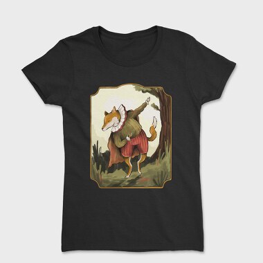 Vintage Fox Coat Illustrations, Tricou Femei