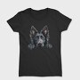 Watercolor Black Sheepdog, Tricou Femei
