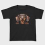 Watercolor Dachshund Peeking, Tricou Copii