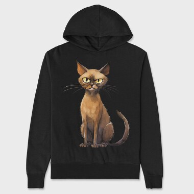 Watercolor Burmese, Hanorac Oversize Barbati (Unisex)