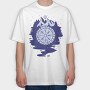 Viking Compass Symbol Mountain, Tricou Oversize Barbati (Unisex)
