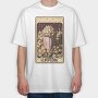 Vintage Popcorn Tarot, Tricou Oversize Barbati (Unisex)