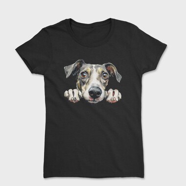 Watercolor Dog Peep, Tricou Femei