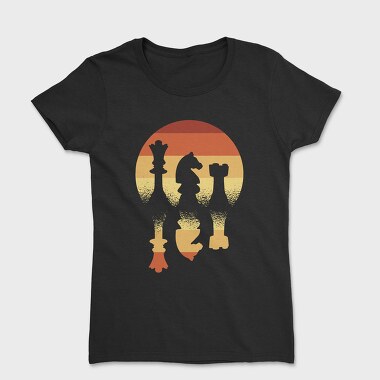 Vintage Chess Pieces, Tricou Femei