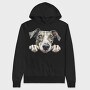 Watercolor Dog Peep, Hanorac Oversize Barbati (Unisex)