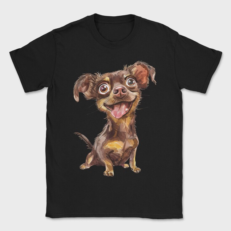 Watercolor Dog Smile, Tricou Barbati (Unisex)