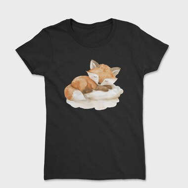 Watercolor Fox Sleep, Tricou Femei