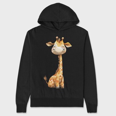 Watercolor Giraffe, Hanorac Oversize Barbati (Unisex)