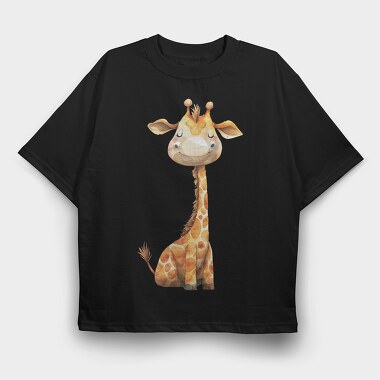 Watercolor Giraffe, Tricou Oversize Barbati (Unisex)