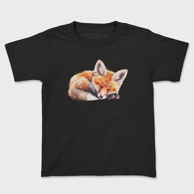Watercolor Fox Sleeping, Tricou Copii