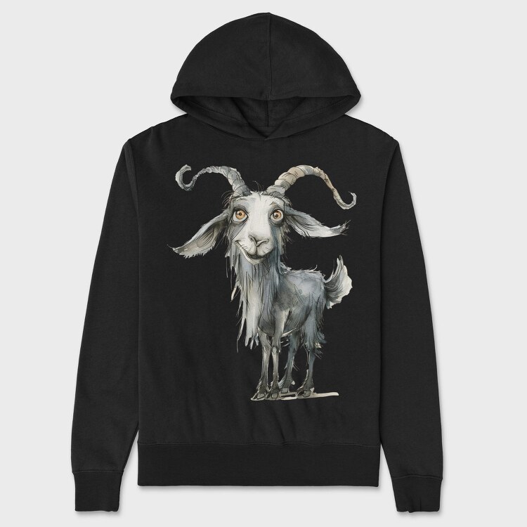 Watercolor Goat Tail Twist, Hanorac Oversize Barbati (Unisex)