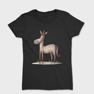 Watercolor Donkey, Tricou Femei