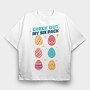 Check Out My Six Pack Easter Eggs, Tricou Oversize Barbati (Unisex)