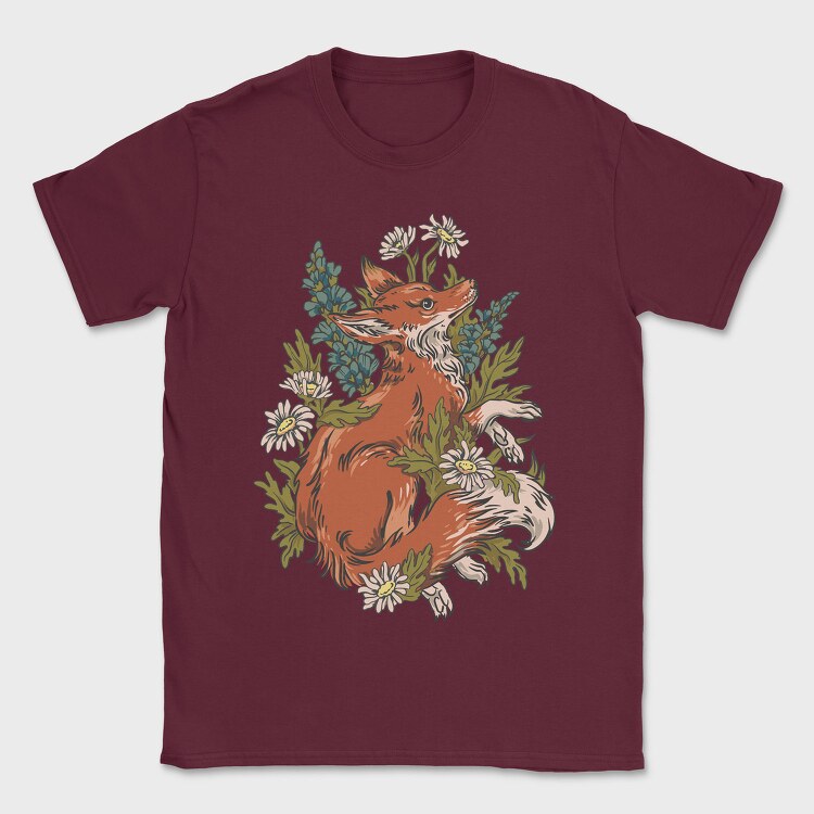 Chamomiles Fox, Tricou Barbati (Unisex)