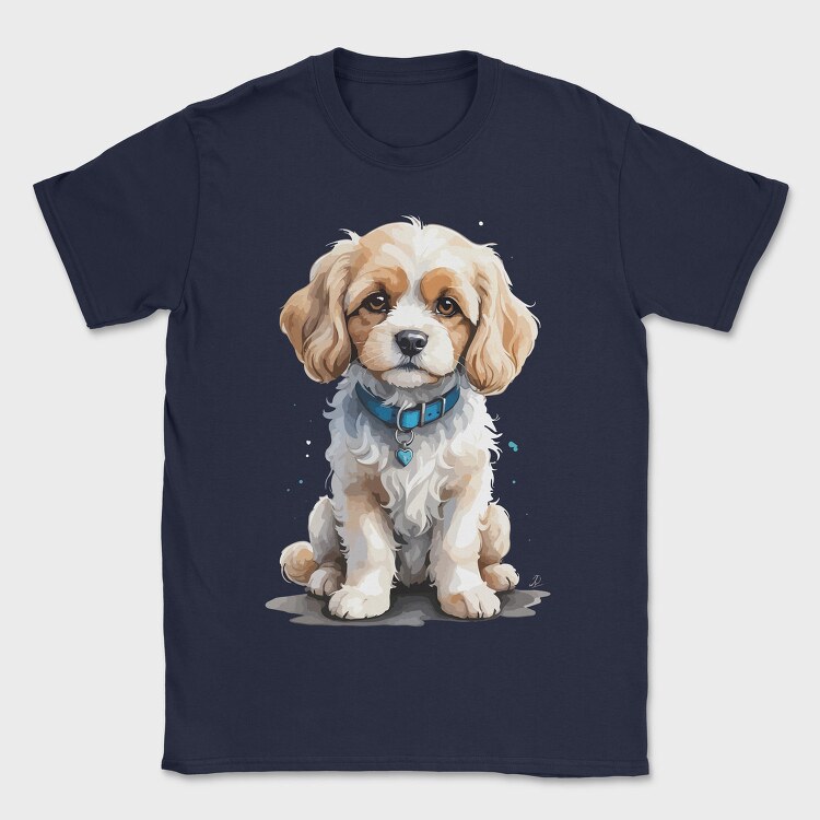 Cavachon Dog Watercolor, Tricou Barbati (Unisex)