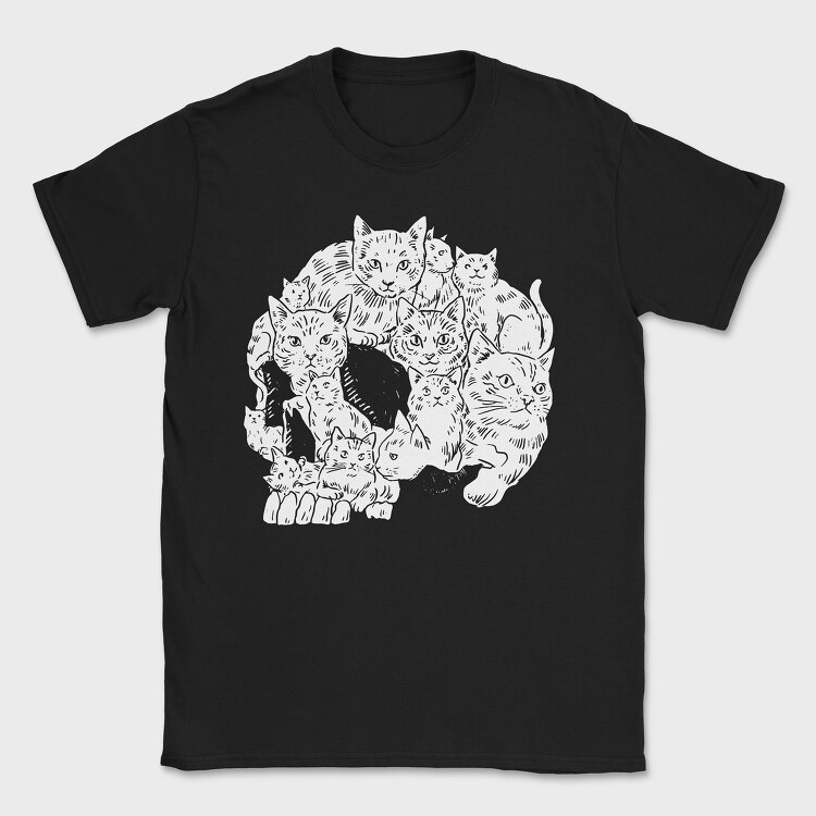 Cats Skull, Tricou Barbati (Unisex)