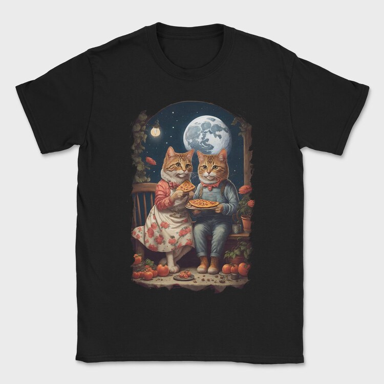 Cats Pizza Cottagecore, Tricou Barbati (Unisex)