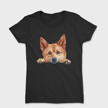 Watercolor Finnish Spitz, Tricou Femei