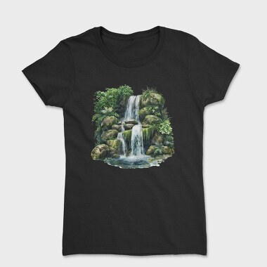 Watercolor Forest Cliff, Tricou Femei