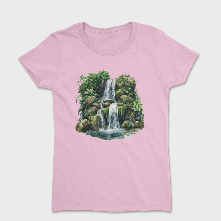 Watercolor Forest Cliff, Tricou Femei