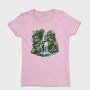 Watercolor Forest Cliff, Tricou Femei