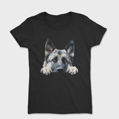 Watercolor Elkhound, Tricou Femei